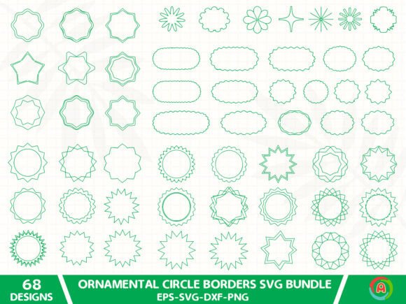Download Ornamental Circle Borders SVG Bundle - Svg bundle Collection