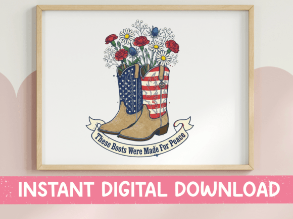 Download Patriotic Cowboy Boots Floral Design - Floral Collection