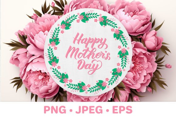 Download Happy Mother’s Day. Floral Round Design - Floral Collection