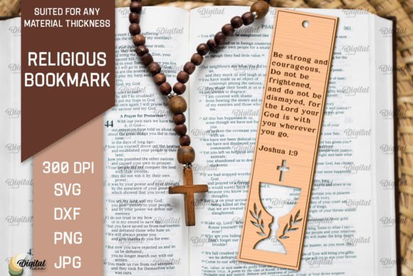 Download Wood Laser Cut Religious Bookmark - Book Collection