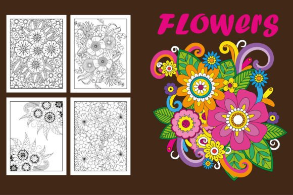 Download Flowers Coloring Pages &amp; Books Adults - Book Collection