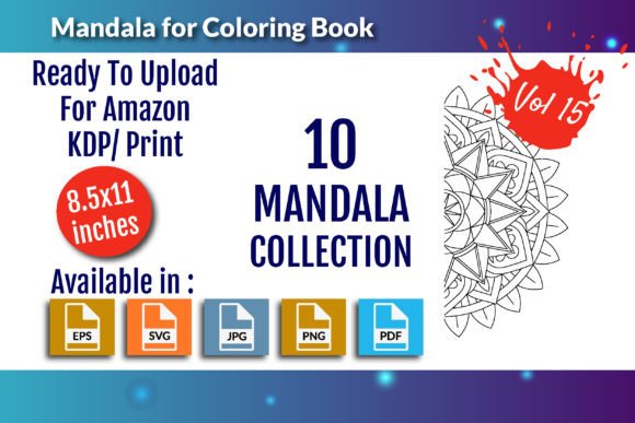 Download Mandalas for Coloring Book Vol - 15 - Book Collection