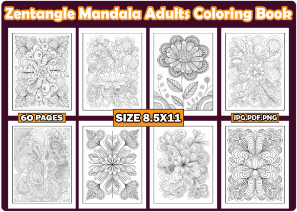 Download Zentangle Mandala Adults Coloring Book - Book Collection