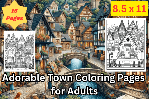 Download Adorable Town Coloring Book Pages Adults - Book Collection