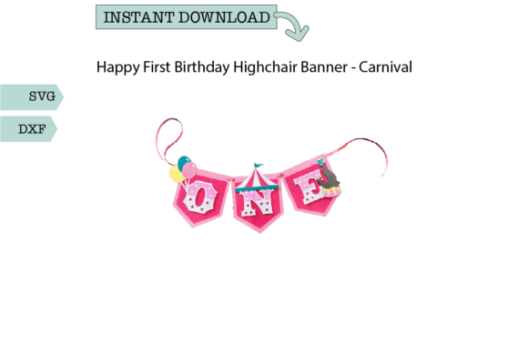 Download Happy First Birthday Highchair Banner - Happy Collection