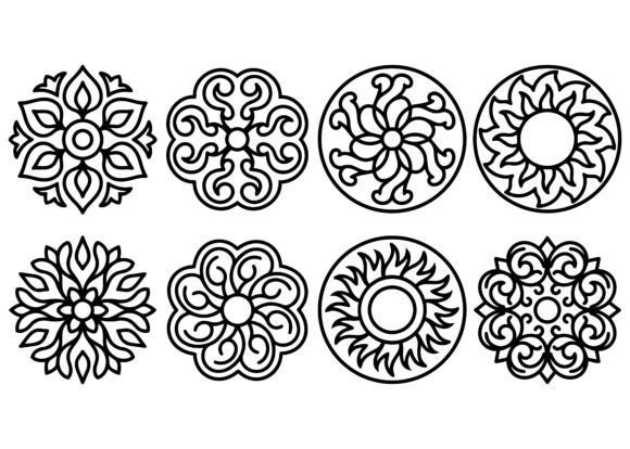 Download Floral Medallions EPS - Floral Collection