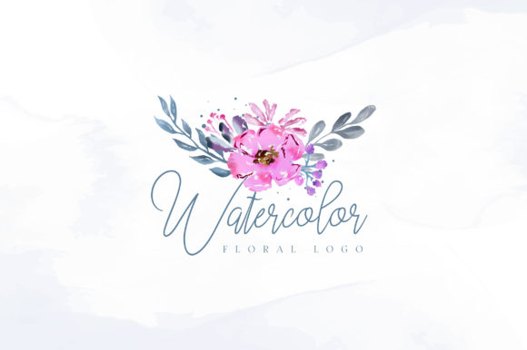 Download Beautiful Watercolor Floral Logo - Floral Collection