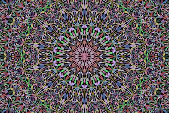 Download Multicolored Floral Mandala Background - Floral Collection