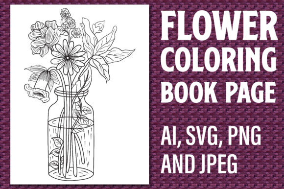 Download Flower Coloring Book Page for KDP - Book Collection