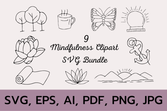 Download Mindfulness Clipart Handdrawn SVG Bundle - Svg bundle Collection