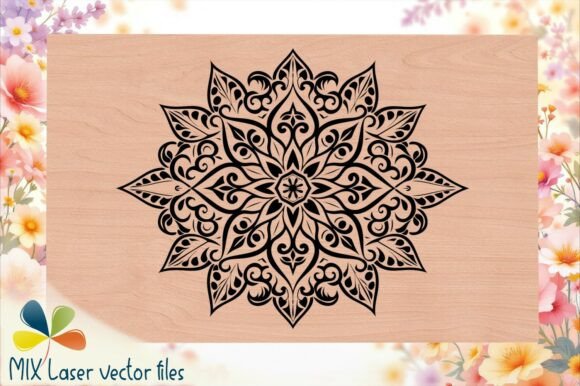 Download Floral Harmony Engraving Template - Floral Collection
