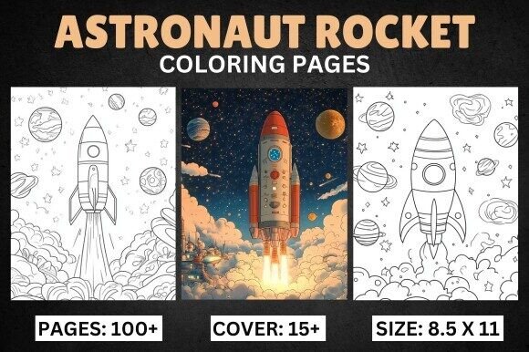Download Astronaut Rocket Coloring Book Pages - Book Collection