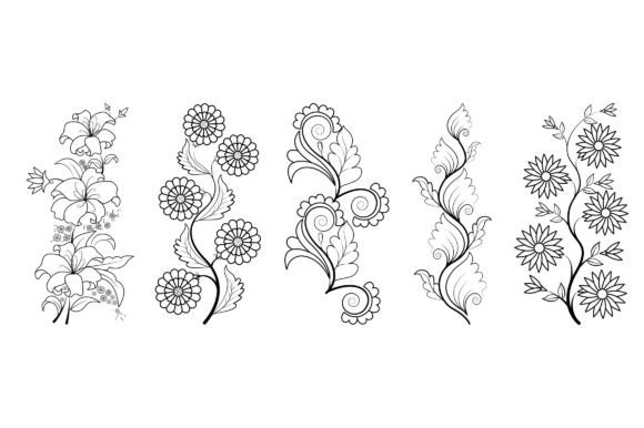 Download Floral Coloring Page Book for Kids V.4 - Book Collection