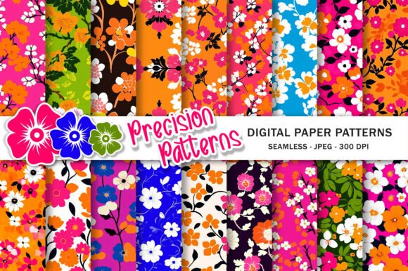 Download Orange and Pink Floral Patterns - Floral Collection