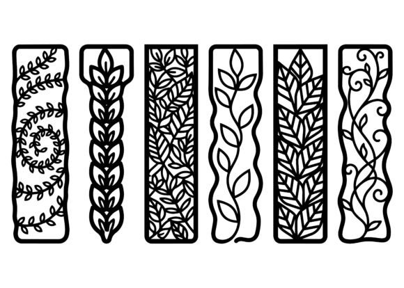 Download Botanical Leaf Bookmark EPS Bundle - Book Collection