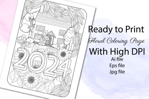 Download Vector Floral Coloring Page 2024 - Floral Collection