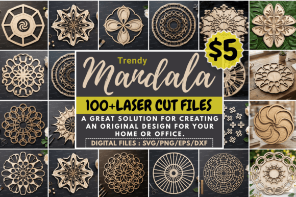 Download Trendy Mandala Cut Laser Cut SVG Bundle - Svg bundle Collection